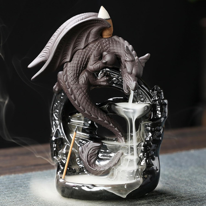 Escultura de Dragón de Humo Relajante