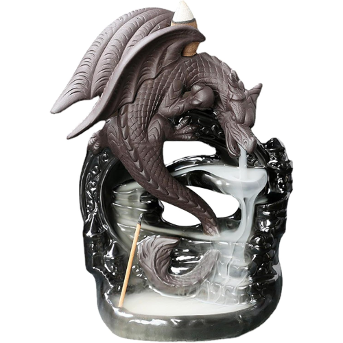 Escultura de Dragón de Humo Relajante