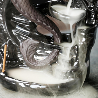 Escultura de Dragón de Humo Relajante