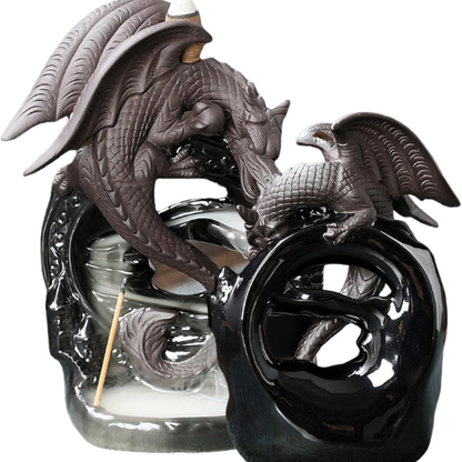 Escultura de Dragón de Humo Relajante